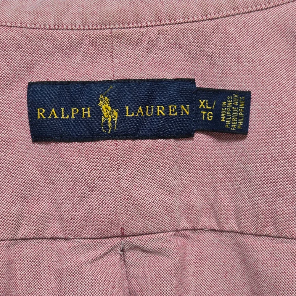Polo Ralph Lauren Button Down Mens XL Pink Excellent Short Sleeve Oxford Shirt